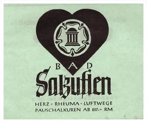original Werbung - 1942 - Bad Salzuflen , Kur , Arzt , Krankenhaus , Apotheke