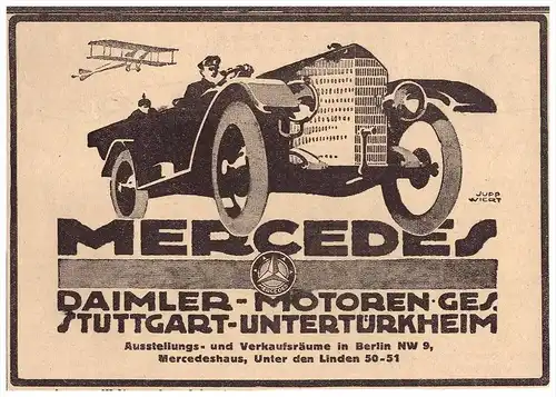 original Werbung - 1918 - Mercedes , Daimler in Stuttgart - Untertürkheim , Karosserie , Automobile !!!