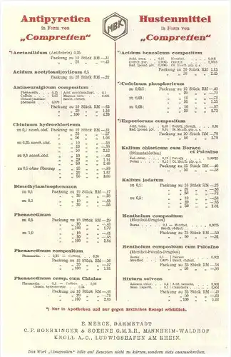 original Werbung - 1935 - Grippemittel , Darmstadt , Mannheim , Ludwigshafen , Arzt , Kur , Krankenhaus , Apotheke !!
