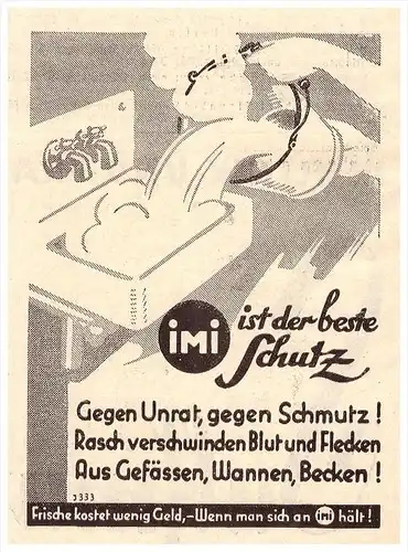 original Werbung - 1935 , IMI , Spülmittel !!!