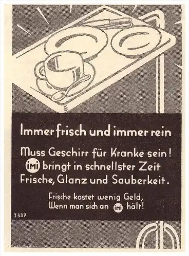 original Werbung - 1935 , IMI , Spülmittel !!!