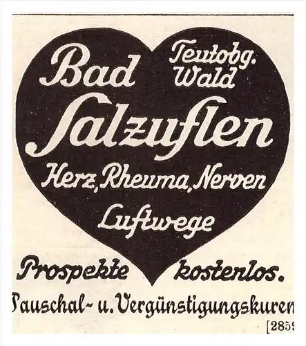 original Werbung - 1935 , Bad Salzuflen , Arzt , Kur , Krankenhaus , Apotheke !!!