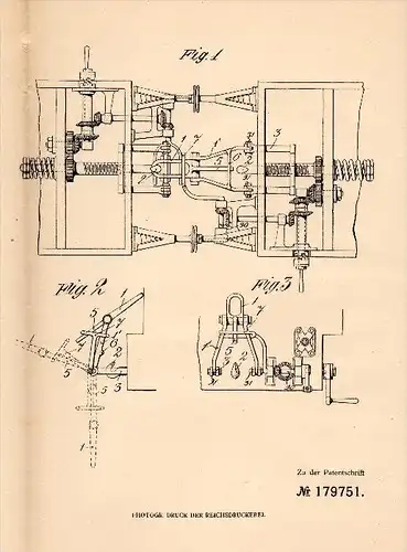 Original Patentschrift - Carl Wegner in Greifswald i. Mecklenburg , 1906 , Apparat zum Entkuppeln , Kupplung !!!