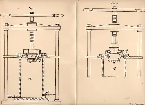 Original Patentschrift - E. Giesler in Stift Keppel b. Hilchenbach - Allenbach i. Westf., 1905 , Filz - Hohlgefäße !!!