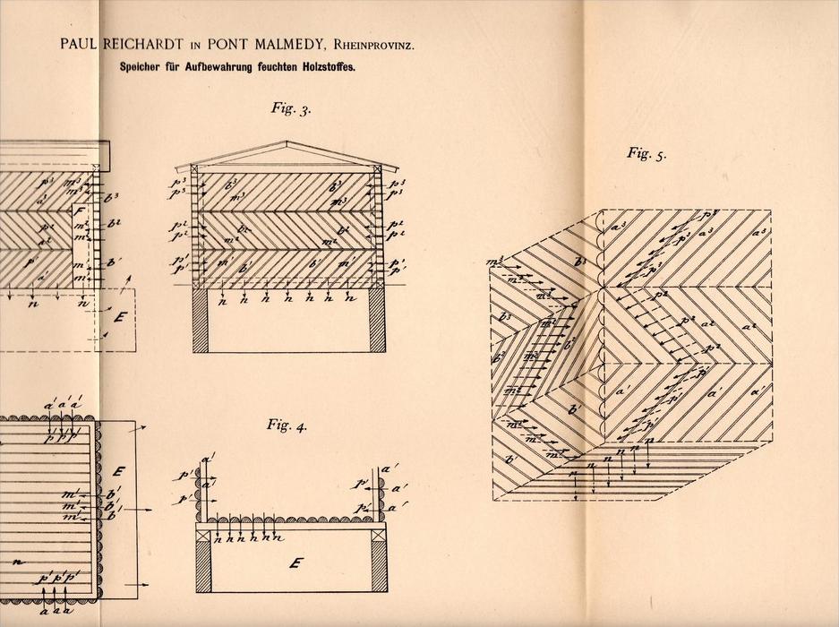 Original Patentschrift Paul Reichardt In Pont Malmedy Speicher F R Feuchtes Holz