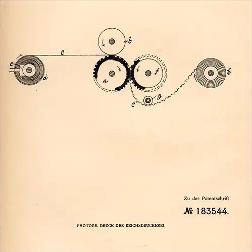 Original Patentschrift - W. Schumann in Schmiedefeld b. Großharthau , 1906 , Maschine zum Mustern von Stoffen , Stoff !!