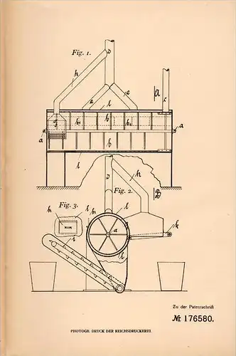 Original Patentschrift - F. Puchert in Ruppertsgrün b. Werdau i.S., 1905 , Spiral - Klopfwolf , Fraureuth !!!