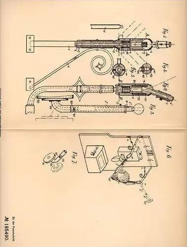 Original Patentschrift - W. Balassa in Wien , 1906 , Halteapparat für Telephon - Hörmuscheln !!!