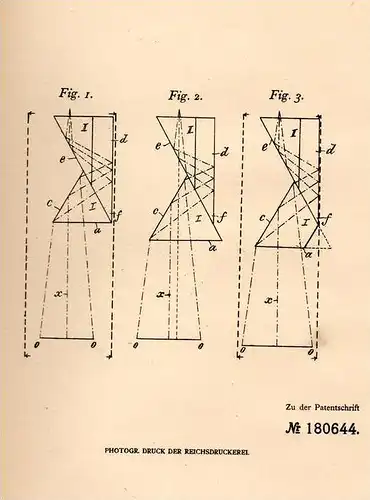 Original Patentschrift - Optische Werke , Hensoldt & Söhne in Wetzlar , 1905 , Prismensystem , Prisma !!!