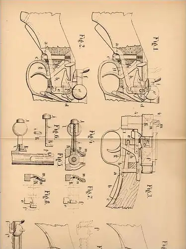 Original Patentschrift - J. Tambour in Nanterre , 1905 , Schlagbolzen - Sicherung für Pistole , Gewehr , Feuerwaffe !!!