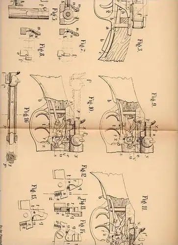 Original Patentschrift - J. Tambour in Nanterre , 1905 , Schlagbolzen - Sicherung für Pistole , Gewehr , Feuerwaffe !!!