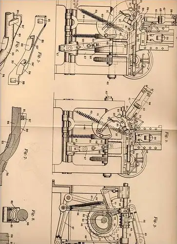 Original Patentschrift - W. Johnson in Texarkana , Texas , 1903 , Maschine für Werzeugstiele !!!