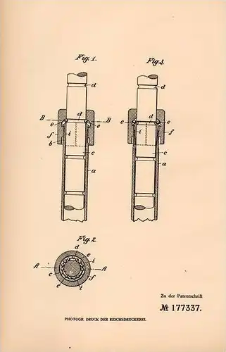 Original Patentschrift - H. Fechner in Dresden - Trachau , 1906 , Einsteller für Barrenholme , Barren , Geräteturnen !!!