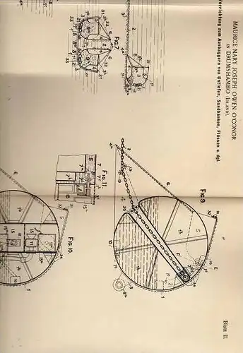 Original Patentschrift - M. O`Conor in Drumshanbo ,1898 , Excavators for rivers, sand bars, shoals, harbor , Irland !!!