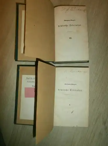 Deutsche Literatur , 1836 , Franz Weinkauff Sammlung , mit Autograph , 2 Bände