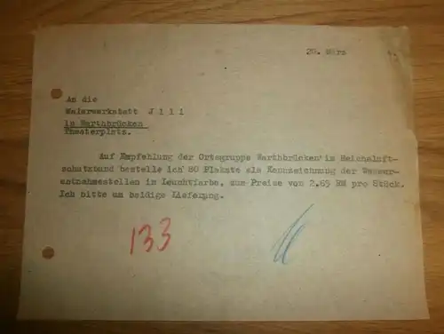 Plakate Warthbrücken 1944 , Maler Jlli , Werkstatt , Grünwald , Kolo !!!