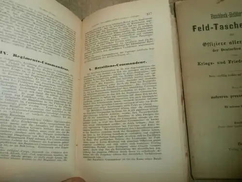 11 x Feld- Taschenbuch für Offiziere , 1872 , Erstausgabe , Militär Konvolut !!!