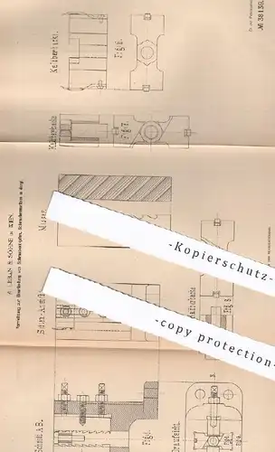 original Patent - A. Urban & Söhne , Wien , Österreich , 1886 , Schraubenköpfe u. Schraubenmuttern bearbeiten | Metall !