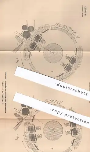 original Patent - L. Offermann , Leipzig , 1886 , Kämmmaschine mit abgestuftem Ledersegment | Heilmann | Spinnmaschine !