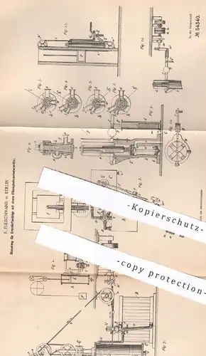 original Patent - R. Fleischmann , Berlin , 1890 , Steuerung für Druckluftaufzug | Aufzug , Hebezeug , Fahrstuhl | Druck