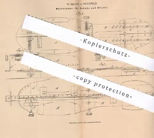 original Patent - W. Meyer , Bielefeld , 1879 , Maßnehmer für Schuhe u. Stiefel | Schuster , Schuhmacher | Schuhwerk !!!