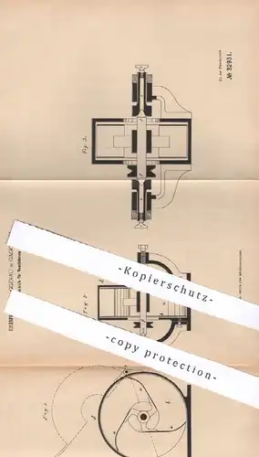 original Patent - Eisenwerke Gaggenau , 1885 , Gehäuseverschluss für Ventilatoren | Ventilator , Gebläse , Lüftung