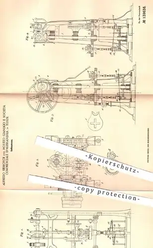 original Patent - Alfredo Sismondi , Morteo Gianolio E Societa Commerciale D'Alessandria , Turin  1901 , Seifen - Presse