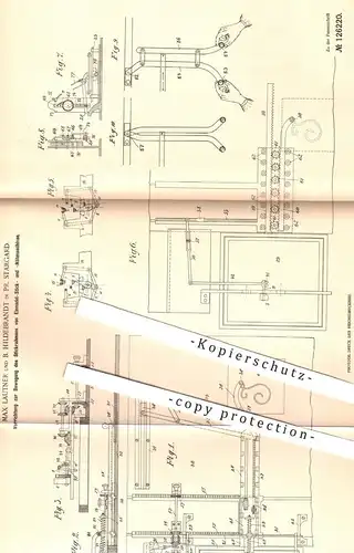 original Patent - Max Lautner , B. Hildebrandt , Pr. Stargard , 1899 , Stickrahmen an Stick- u. Nähmaschinen | Nähen !!