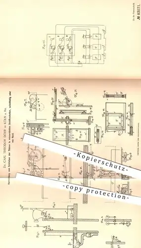 original Patent - Dr. Carl Theodor Dörr , Köln / Rhein , Türen in wasserdichten Schiffsschotten | Schiffe , Schiffbau !