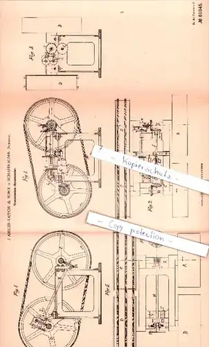 Original Patent  -  J. Amsler-Laffon & Sohn in Schaffhausen , Schweiz , 1894 , Instrumente !!!