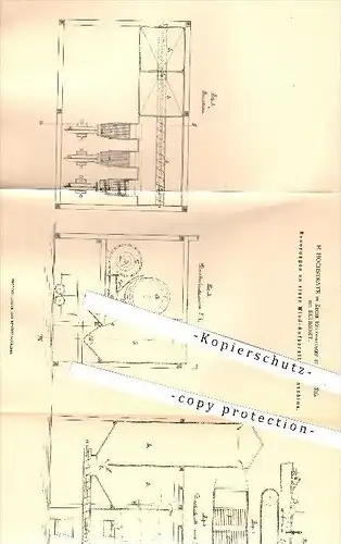 original Patent - H. Hochstrate , Zeche Rheinpreussen zu Homberg bei Ruhrort , 1879 , Wind - Aufbereitung , Windkraft !!