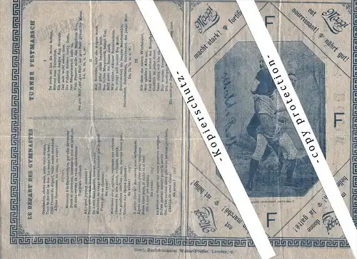Programm zum Turnfest in Genf / Geneve 1891 , große Rarität !!!