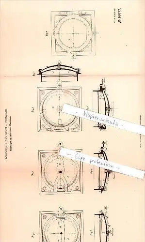Original Patent - Borchers & Nentwich in Prenzlau , 1881 , Neuerungen an Ofenthüren !!!