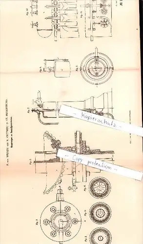Original Patent - P. von Wrady und K. Okuneff in St. Petersburg , 1880 , Dampfgeneratoren , Russland !!!
