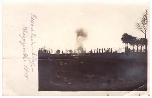 Granateinschlag 1915 , Feldpost , Landwehr Inf. Rgt 77 , 6. Kompanie , 111 Inf. Division , Landsturm !!!
