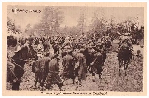 Feldpost 1916 , Weltkrieg 1914/15 , Inf. Rgt 77 , 6. Kompanie , 111 Inf. Division , Landsturm , gefangene Franzosen !!!