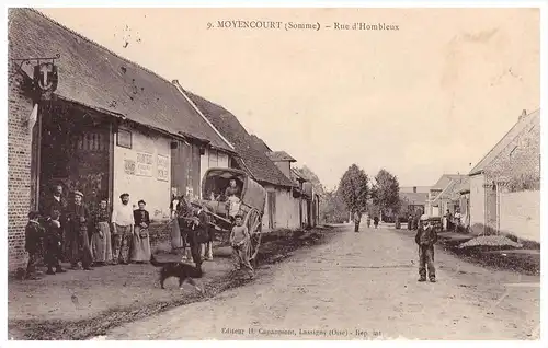 Moyencourt , 1916 , Rue d` Hombleux , Feldpost , Landwehr Inf. Rgt 77 , 6. Kompanie , 111 Inf. Division , Landsturm !!!