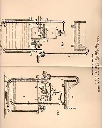 Original Patentschrift - Paul Schütze in Oggersheim i. Pfalz , 1901 , Dampf- und Druckluftheber !!!