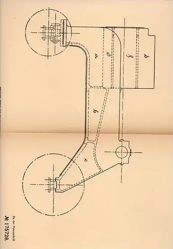 Original Patentschrift - L. Koennecke in Neustadt b. Pinne , 1905 , Gestell aus Gußeisen für Lokomobile und Motorwagen