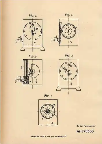 Original Patentschrift - K. Späh in Wambel b. Dortmund , 1905 , Rechengerät in Uhr - Form , Mathematik , Rechnen !!!