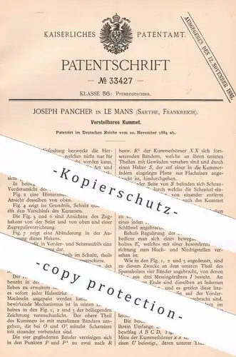 original Patent - Joseph Pancher , Le Mans , Sarthe , Frankreich , 1884 , Verstellbares Kummet | Pferdegeschirr , Pferde