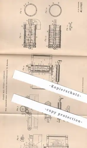 original Patent - Frank Max Peters , Chicago , 1900 , Ausstechmaschine für Bisquit | Kuchen , Teig | Bäcker , Bäckerei