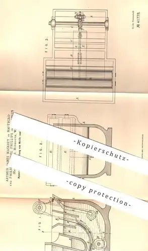 original Patent - Arthur James Maskrey , Nautyglo | Philip Samuel Phillips , Crumlin Monmouth Wales , Weißblech , Blech