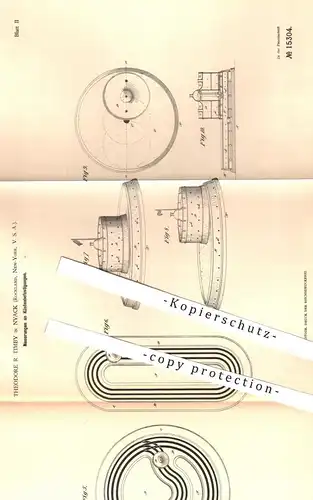 original Patent - Theodore R. Timby , Nyack , Rockland , New York USA , 1881 , Küstenbefestigung | Geschütze , Panzer !