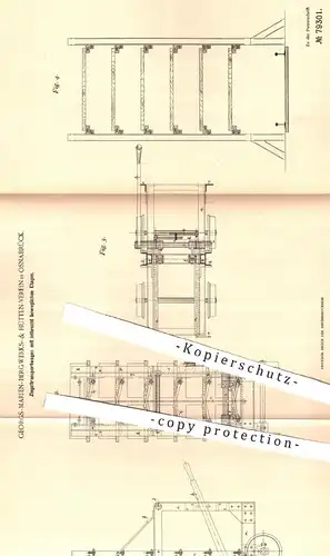 original Patent - Georgs-Marien-Bergwerks- & Hütten - Verein , Osnabrück , 1894 , Transportwagen für Ziegel | Bergwerk