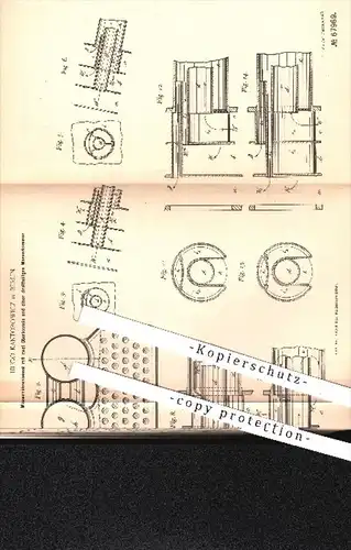 original Patent - Hugo Kantorowicz , Berlin , 1892 , Wasserröhrenkessel mit 2 Oberkesseln , Röhrenkessel , Dampfkessel