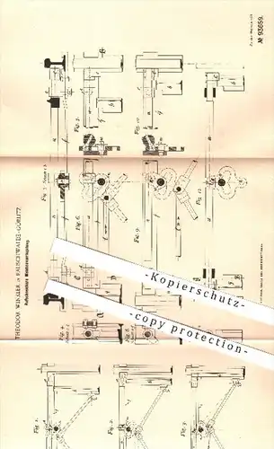 original Patent - Theodor Winkler , Rauschwalde Görlitz  1897 , Aufschneidbare Weichenverriegelung , Weichen , Eisenbahn