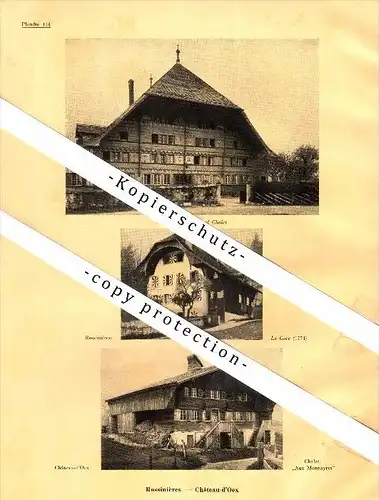 Photographien / Ansichten , 1933 , Rossinière , Chateau-d'Oex , Prospekt , Architektur , Fotos !!!