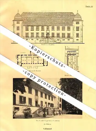 Photographien / Ansichten , 1933 , Vallamand , Vully-les-Lacs , Prospekt , Architektur , Fotos !!!