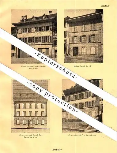 Photographien / Ansichten , 1933 , Avenches , Prospekt , Architektur , Fotos !!!